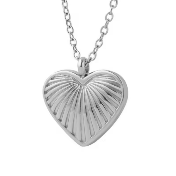 Collar Acero Heart plateado